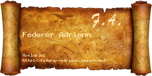 Federer Adrienn névjegykártya